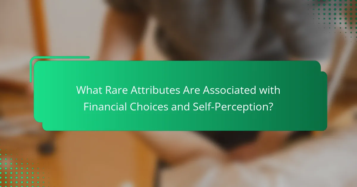 What Rare Attributes Are Associated with Financial Choices and Self-Perception?