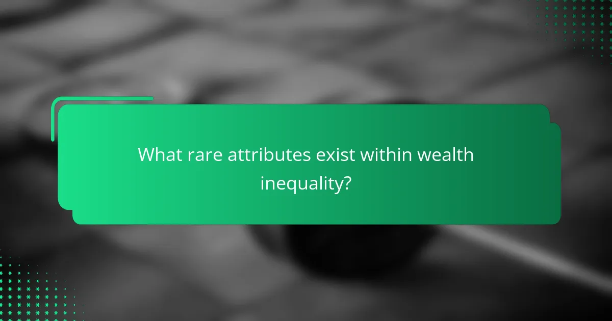 What rare attributes exist within wealth inequality?